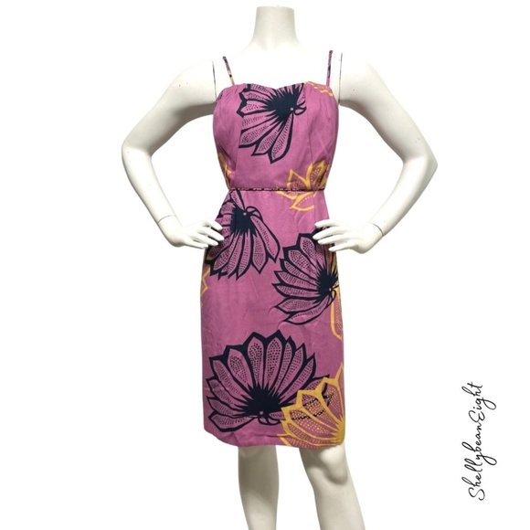 ANTHROPOLOGIE Agave Burst Pink Dress 10 8 NEW $188 - Picture 3 of 14